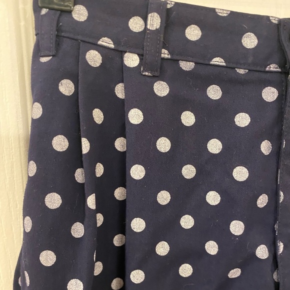 Memphis Womens Vintage High Waisted Pleated Polka Dot Shorts - Picture 3 of 6